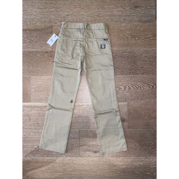 VOLCOM VMONTY Pants boys size 30 = 20 regular New Nordstrom School Uniform Tan - Picture 4 of 4